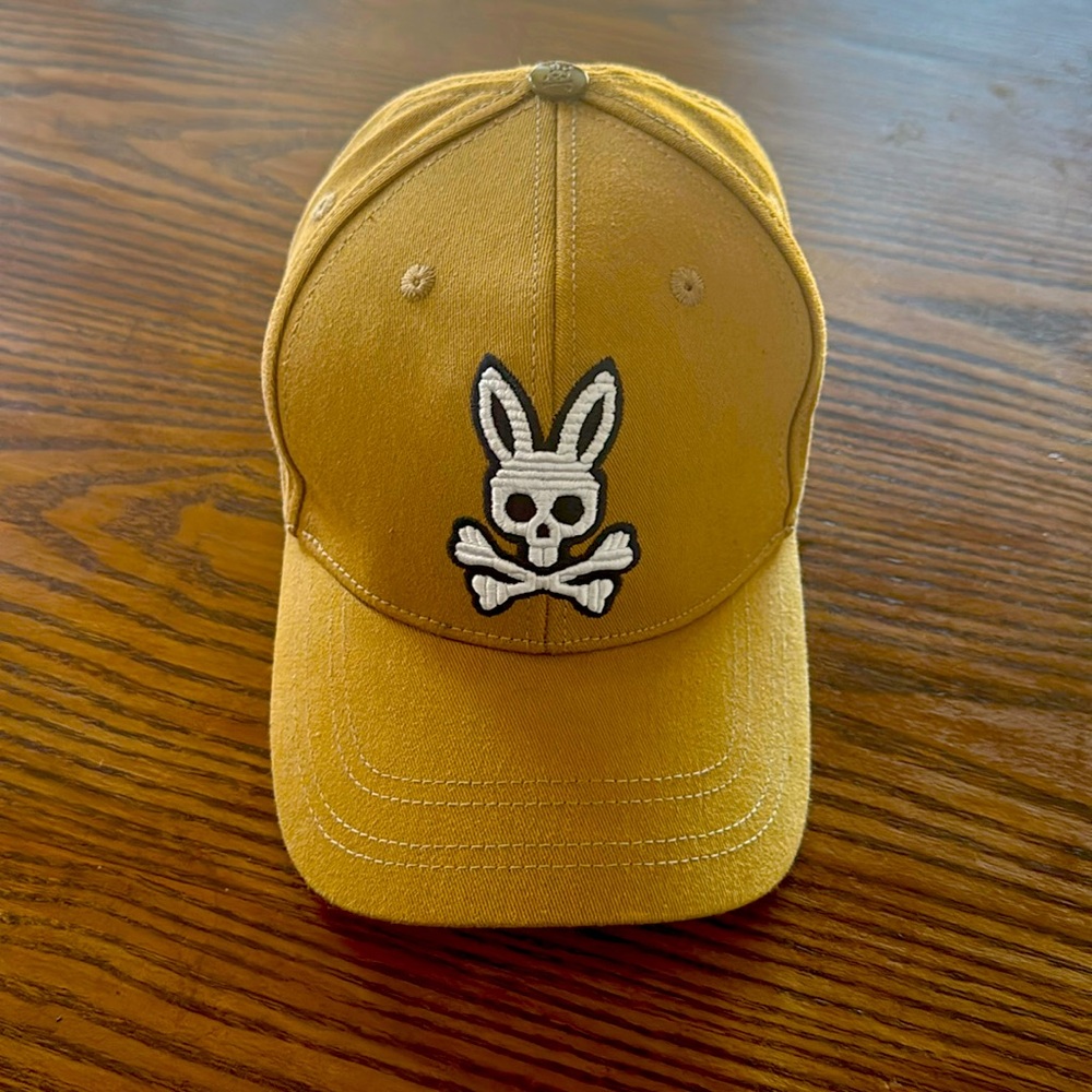 Wheat Psycho bunny strap back hat
